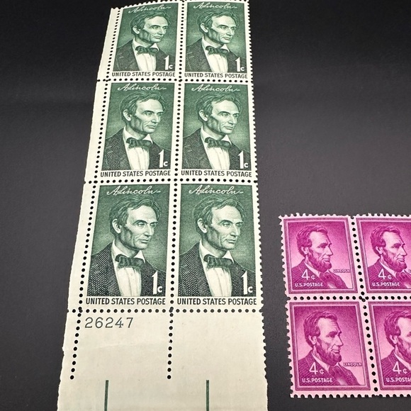 Vintage Postage Stamps Abraham Lincoln - Not used - Picture 6 of 11